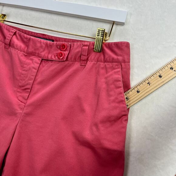 Vineyard Vines Coral Stretch Cropped Chino Dress Pants with Pockets, Size 8 - Picture 9 of 10